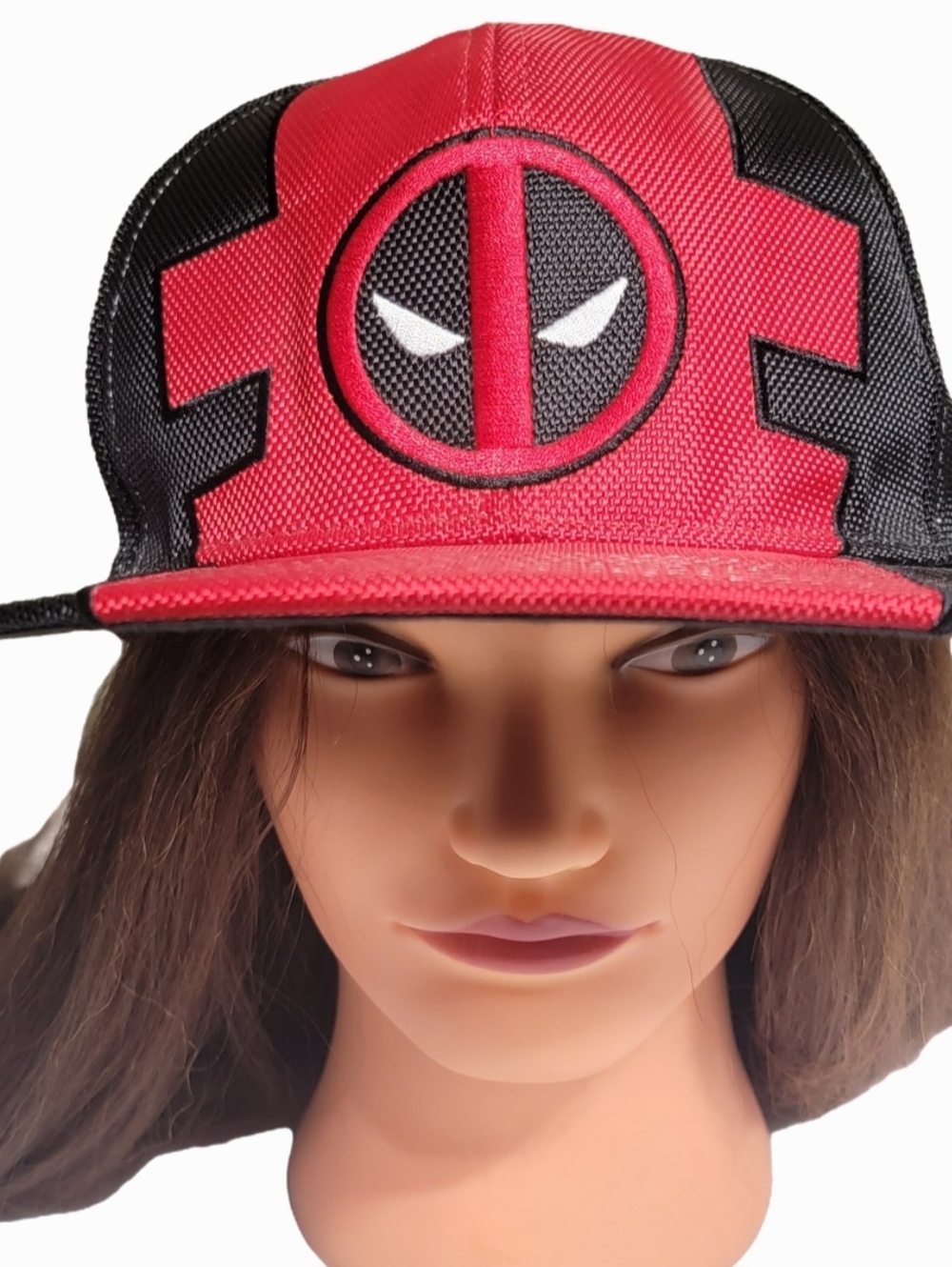 MARVEL Kids/Men's Red and Black Character Snapback Hat.